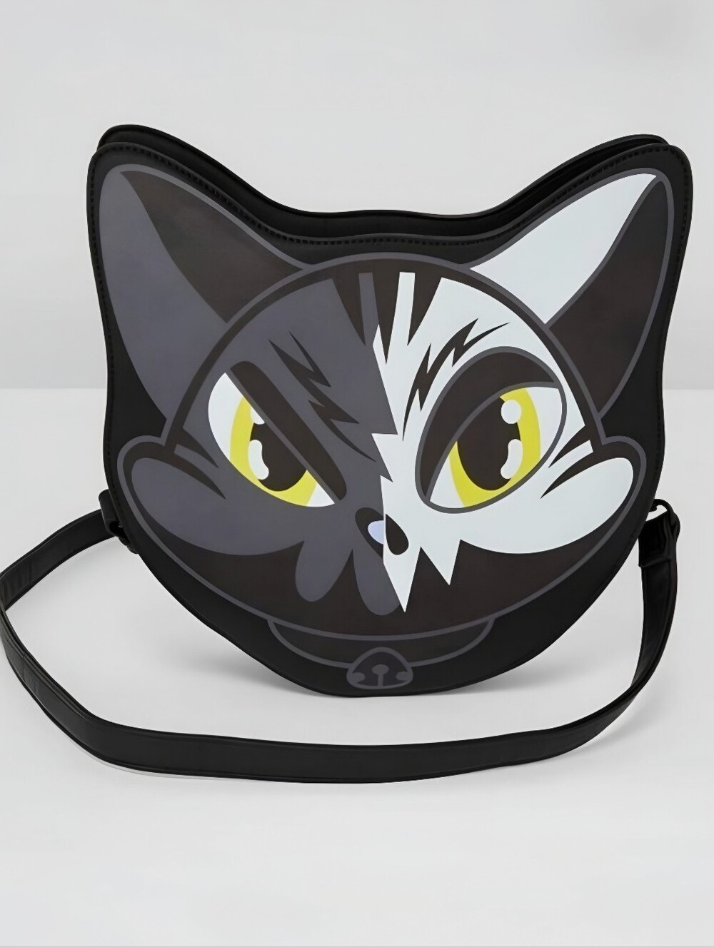 Killstar ✦ Maneki‑Neko Black Cat Handbag ✦ Quilted Leather Kreeptures Graphics